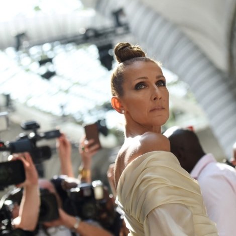 (FILES) Canadian singer Celine Dion poses as she arrives for the Alexandre Vauthier Women's Fall-Winter 2019/2020 Haute Couture collection fashion show in Paris, on July 2, 2019. Quebec star Celine Dion officially announced on March 30, 2026, a series of ten concerts in Paris in September and October in Europe's largest indoor venue, near Paris, to mark her 58th birthday, confirming her return to the stage after six years away from the public. (Photo by Lucas BARIOULET / AFP)
