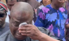 Yinka Quadri Breaks Down In Tears At Ogogo’s Burial